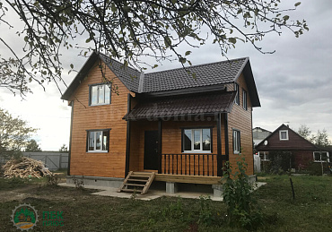 Каркасный дом 9 на 7 в полтора этажа.